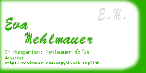 eva mehlmauer business card